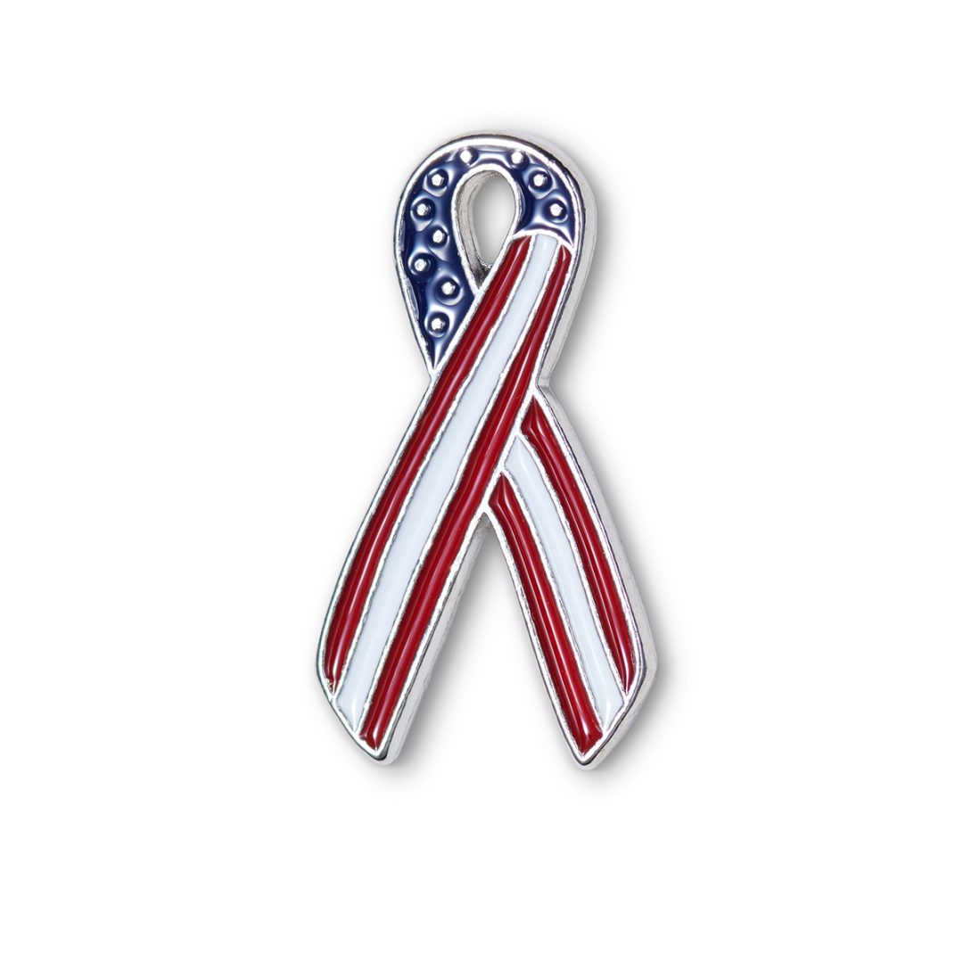 Ribbon American Flag Pins