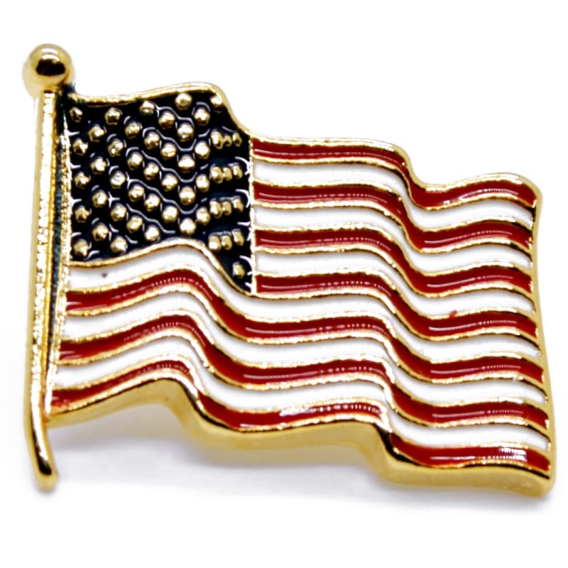 American Flag Wave Pin - Pins By Frank