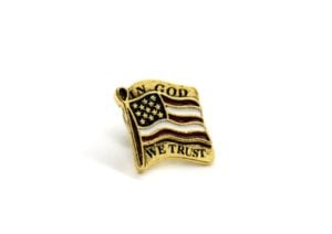 American Flag Pin, In God we Trust