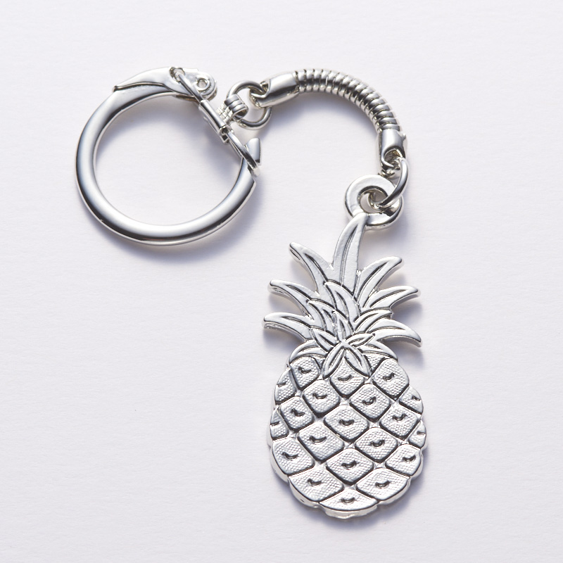 Latch Top Pineapple Key Chain (Silver)