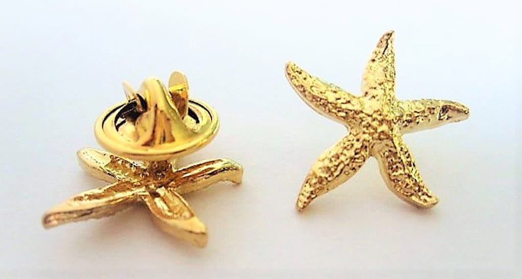 Starfish lapel pin