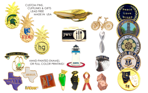 custom lapel pins, lead free, made in the usa