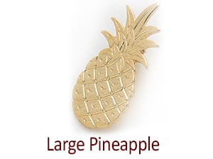 Large Pineapple pins with gold finish